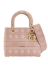 Medium Lady D-Lite, &pound;1,900, Handbags, Pink, Fabric, Front view